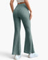 Ribbed High-Waist Flare Pants