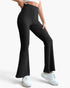 Ribbed High-Waist Flare Pants