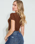 Ribbed Short Sleeve Crop Tee