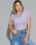 Ribbed Short Sleeve Crop Tee