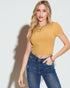Ribbed Short Sleeve Crop Tee