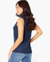 Ribbed Sleeveless Turtleneck Top