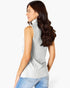 Ribbed Sleeveless Turtleneck Top