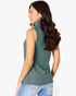 Ribbed Sleeveless Turtleneck Top