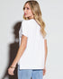 T-shirt haut-bas à col en V