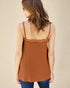 Camisola con cuello en V y ribete de encaje