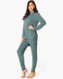 Ribbed Long-Sleeve Top & Leggings Set
