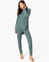 Ribbed Long-Sleeve Top & Leggings Set