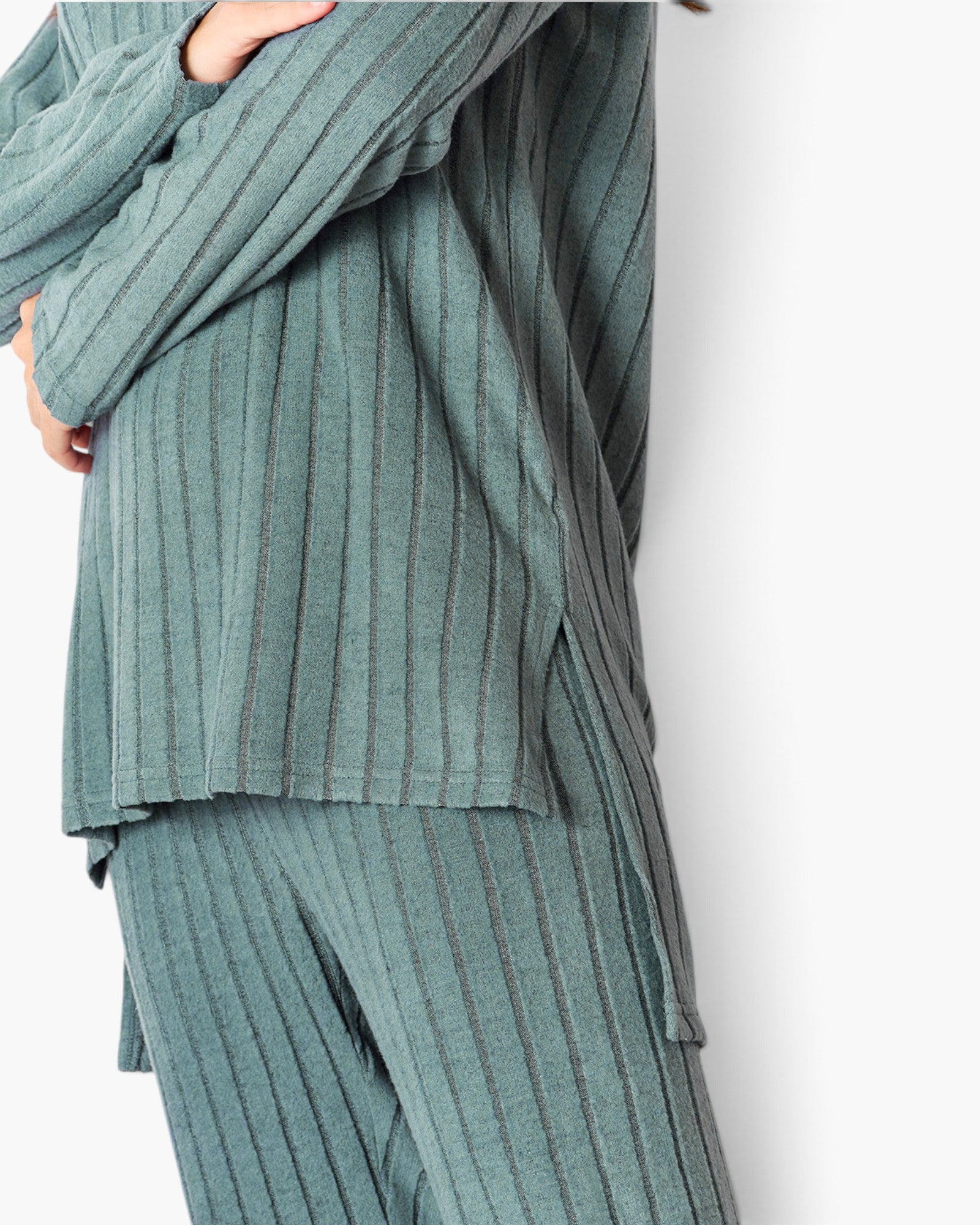 Ribbed Long-Sleeve Top & Leggings Set