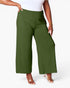 Pantalon large smocké à taille large