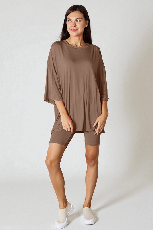 Oversized Tee & Biker Shorts Set