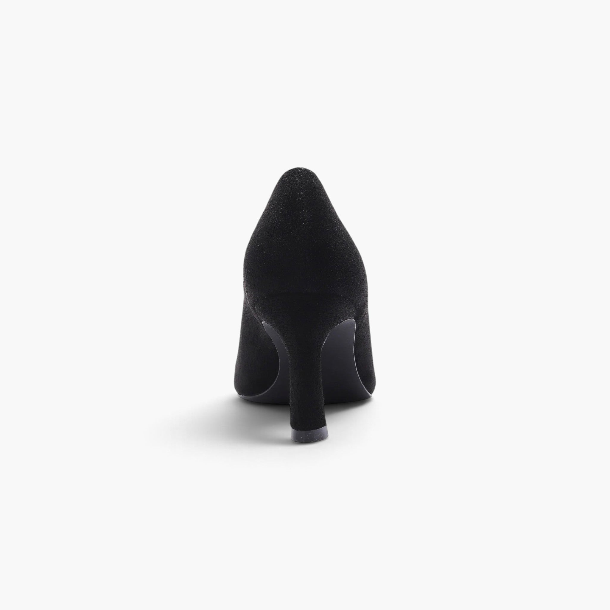 Black shoe on a white background