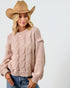 Blush Chunky Cable Knit Sweater