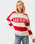 Red Merry Striped Sweater