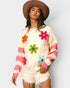 Ivory & Pink Floral Sweater