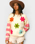 Ivory & Pink Floral Sweater