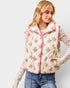 Cream & Pink Floral Quilted Vest