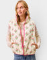 Cream & Pink Floral Quilted Vest