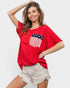 Red Americana Pocket Tee