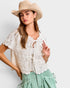 Ivory Tie Front Open Knit Cardigan