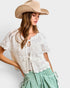 Ivory Tie Front Open Knit Cardigan