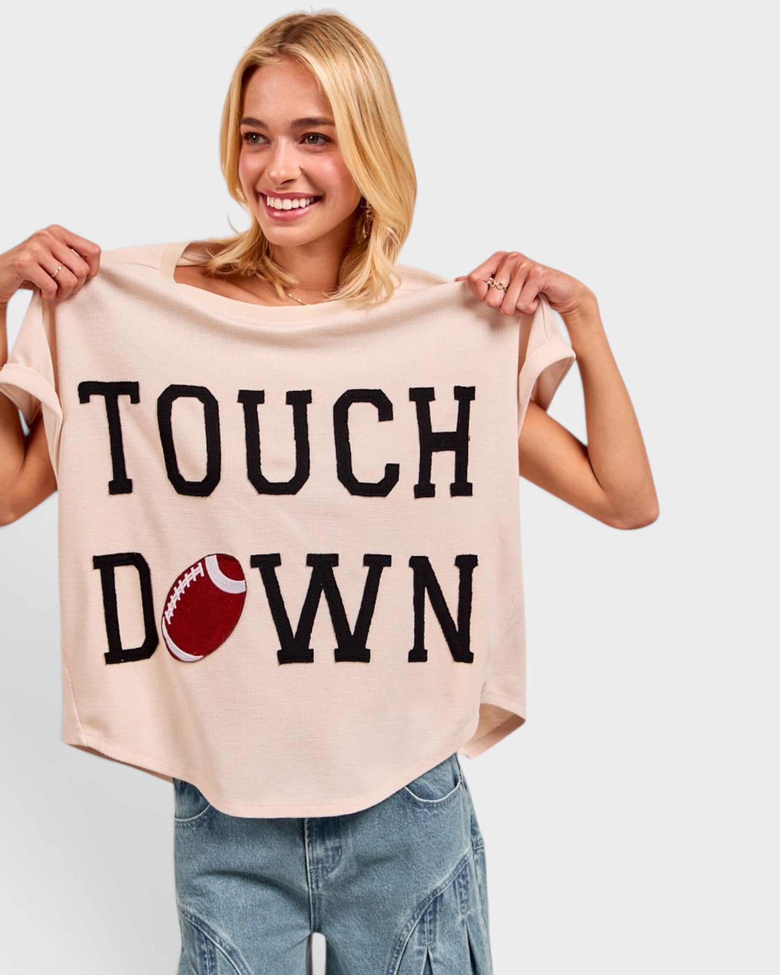 Ivory Touch Down Football Top