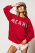 Red “Merry” Glitter Sweatshirt