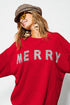 Red “Merry” Glitter Sweatshirt