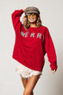 Red “Merry” Glitter Sweatshirt