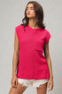 Pull à manches courtes fuchsia