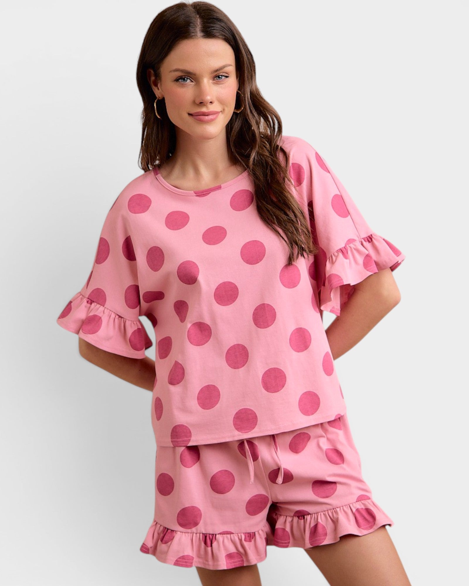 Blush Pink Polka Dot Lounge Set