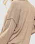 Taupe Textured V-Neck Sweater