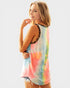 Rainbow Tie Dye & Leopard Trim Pocket Tank