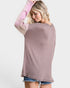 Mauve Patchwork Knit Top