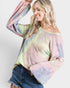 Pastel Tie-Dye Balloon Sleeve Top