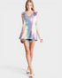 Pastel Tie Dye Ruffle Shoulder Tank Top