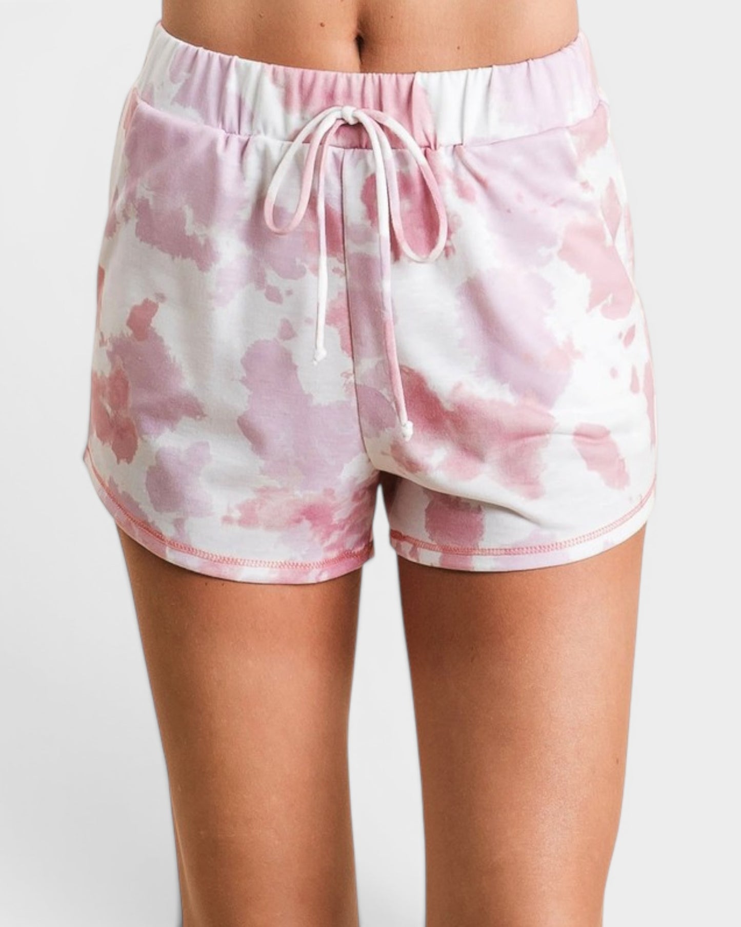 Blush Pink Tie Dye Lounge Shorts