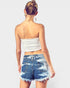 American Flag Distressed Denim Shorts