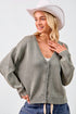 Sage Button Front Cardigan