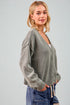 Sage Button Front Cardigan