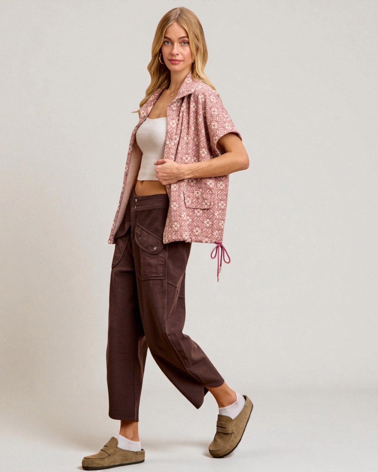 Chocolate Wide Leg Cargo Lounge Pants