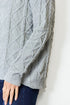 Light Gray Textured Cable Knit Sweater