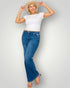 Medium Wash High Rise Straight Leg Jeans