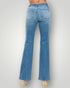 Blue jeans on a white background