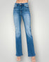 Blue jeans on a plain background