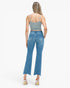 Medium Wash Mid Rise Crop Flare Jeans