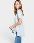 Seafoam Cotton Ringer Tee