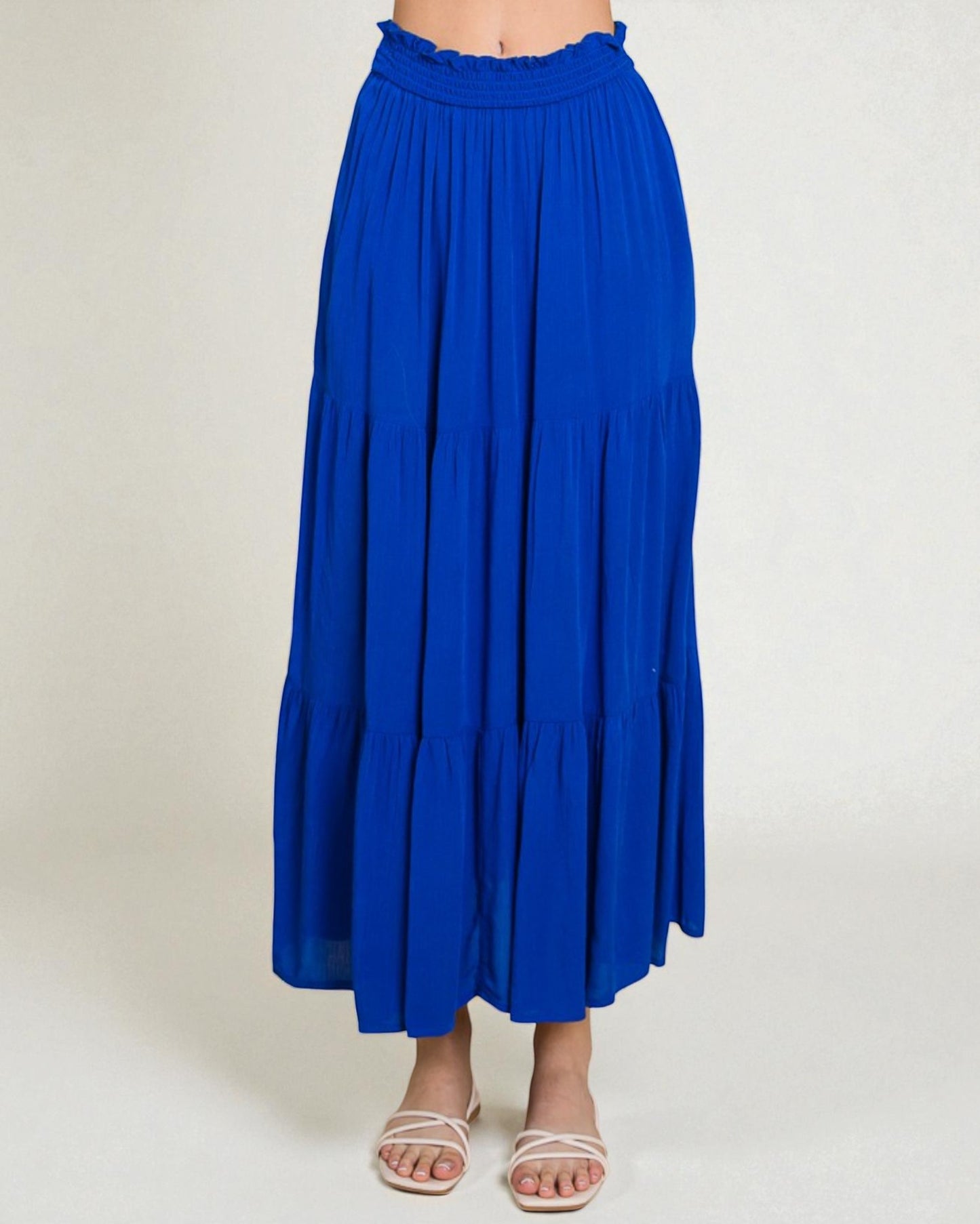 Blue skirt on a white background