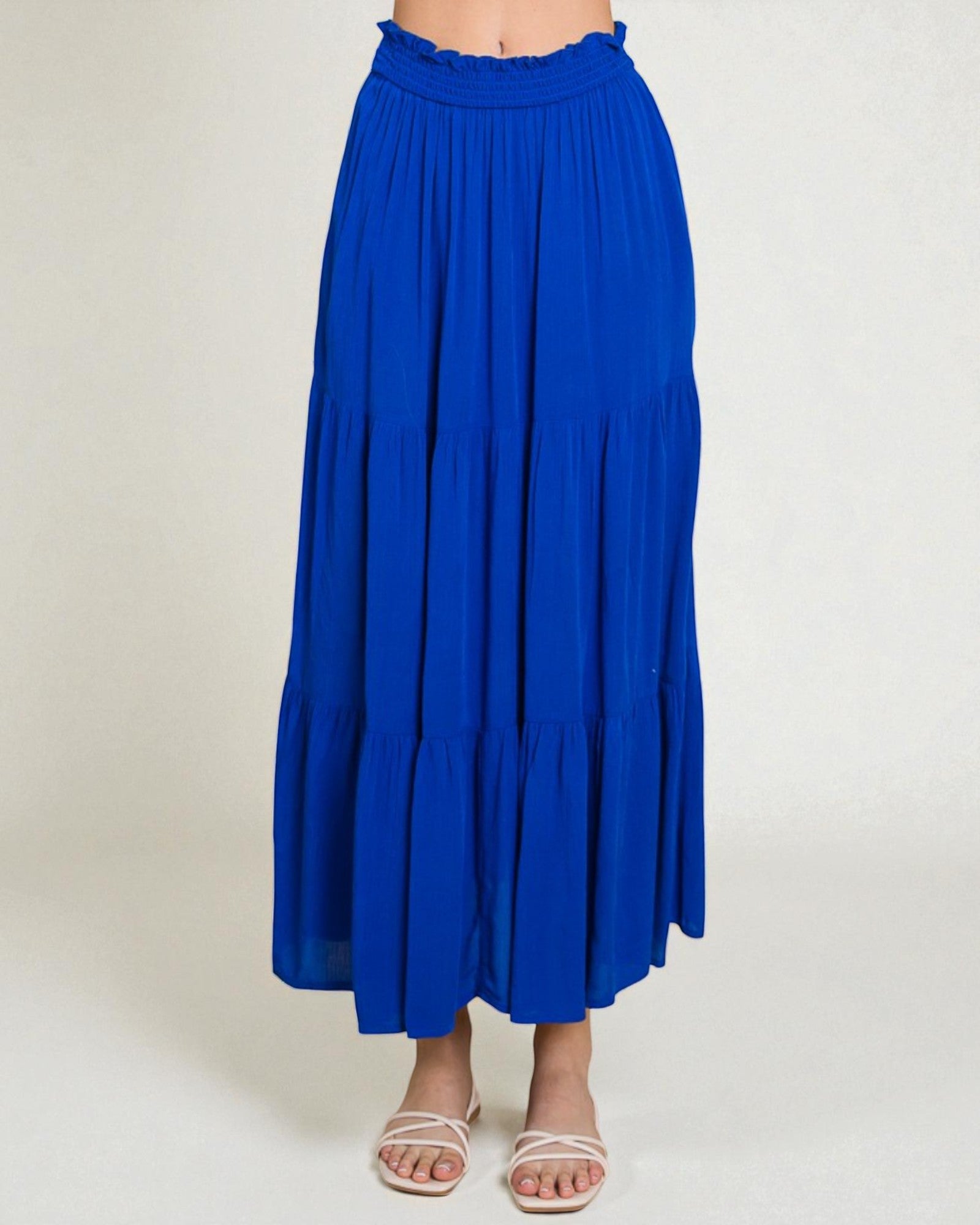 Blue skirt on a white background