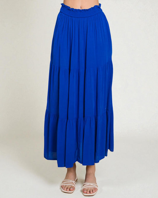 Blue skirt on a white background